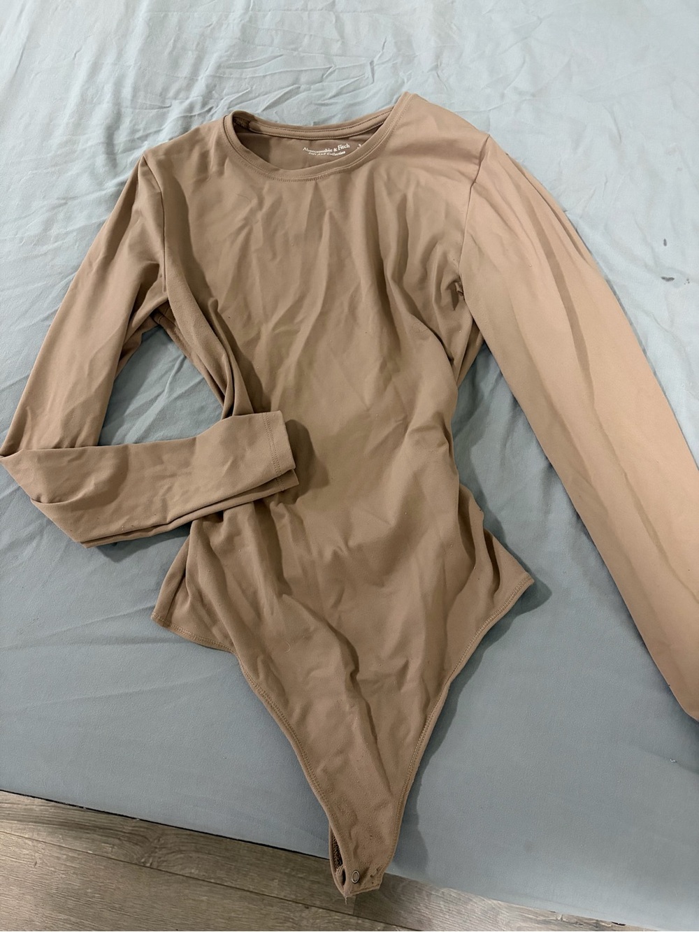 Long-Sleeve One-Piece Bodysuit in brown